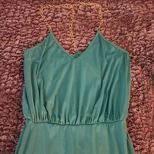 Stunning teal green dress
